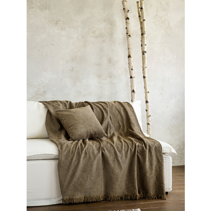 Two Seater Sofa Throw 180x240cm Chenille Nima Home Matis - Brown 33221