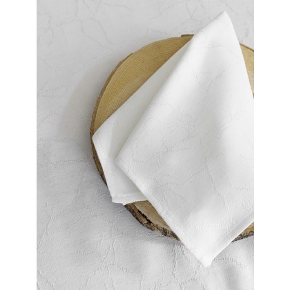 Πετσέτες Σετ 4τμχ. 42x42cm Polyester - Viscose Nima Home Marble - Off White 33230