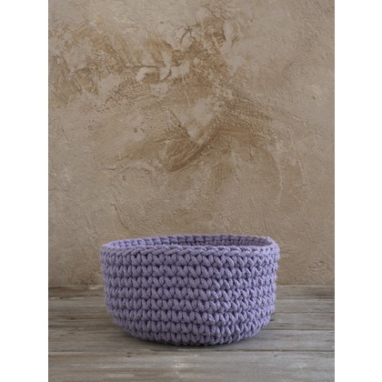 Decorative Basket 23x14cm Cotton/ Polyester Nima Home Panier/ Lavender 28834