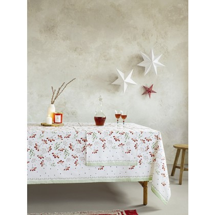 Tablecloth 150x250cm Cotton Nima Home Mistletoe 33038