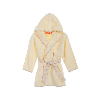 Baby's Hooded Bathrobe No2 NEF-NEF Piu Piu Yellow 100% Cotton