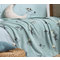 Baby's Crib Fleece Blanket 110x150 NEF-NEF Party For Animals Green 100% Polyester