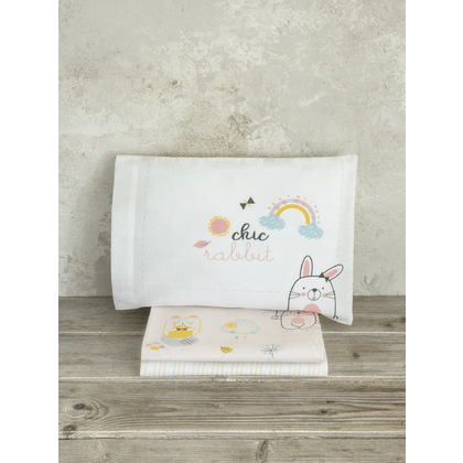 Flat Baby's Bedsheets 120x170cm Cotton Nima Home Chic Rabbit 32978