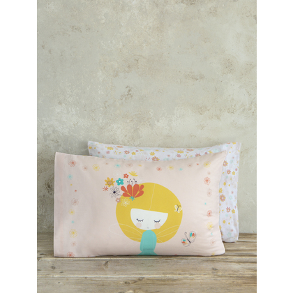 Pair of Junior Pillowcases 52x72cm Cotton Nima Home Fairy Love 32963