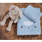 Baby's Bath Towels Set 2pcs 30x50/70x140 NEF-NEF Sweet Sheep Light Blue 100% Cotton