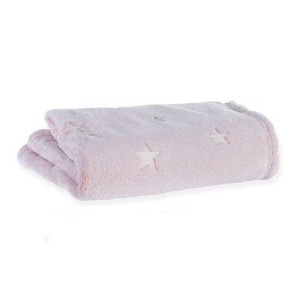 Baby's Crib Fleece Glow Blanket 110x150 NEF-NEF Interstellar Pink 100% Polyester