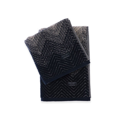 Bath Towel 70x140 NEF-NEF Elements Chevir Beige/Black 100% Cotton