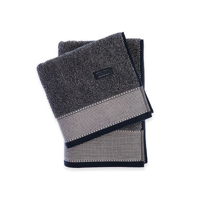 Face Towel 50x90 NEF-NEF Elements Plainis Beige/Black 100% Cotton