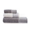 Bath Towels 3pcs Set 30x50/50x90/70x140 NEF-NEF Kleran Grey/Ecru 100% Cotton