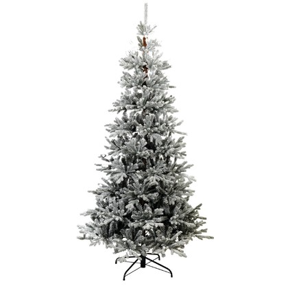 Χριστουγεννιάτικο Δέντρο Χιονισμένο Πράσινο με Μεταλλικό Κορμό 210cm Ψηλορείτης 2013615