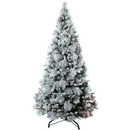 Χριστουγεννιάτικο Δέντρο Χιονισμένο Πράσινο με Μεταλλικό Κορμό 210cm Βοράς 2013610