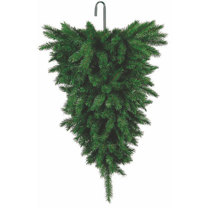 Ανάποδο Κρεμαστό Χριστουγεννιάτικο Δέντρο Πράσινο με Μεταλλικό Κορμό 210cm UD 639-70