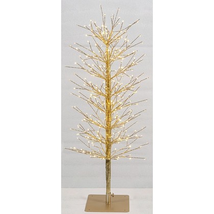Φωτιζόμενο Δέντρο Με 320 Led Φωτάκια Χρυσό 90cm 23842