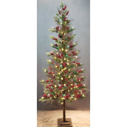 Φωτιζόμενο Χριστουγεννιάτικο Δέντρο Πράσινο Με 84 Led Φωτάκια 210cm 2139-210