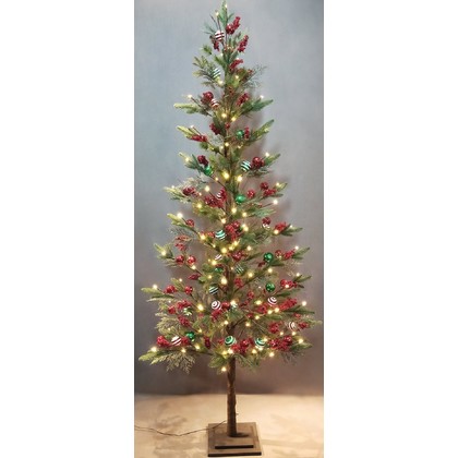 Φωτιζόμενο Χριστουγεννιάτικο Δέντρο Πράσινο Με 120 Led Φωτάκια 240cm 2139-240