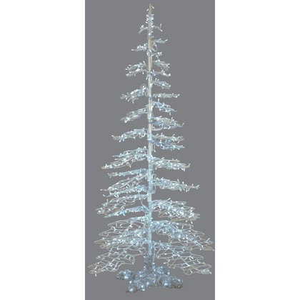 Illuminated Christmas Tree with 1100 Led White Lights 250cm 62365