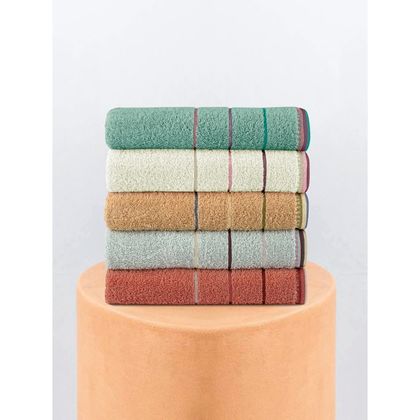Bath Towels Set 3pcs 30x50/50x90/70x140 Palamaiki Towels Collection Nepal Rose 100% Cotton
