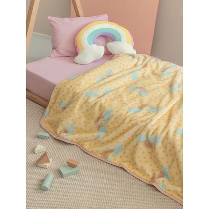 Βρεφική Κουβέρτα Κούνιας 110x140 Palamaiki Baby Blankets Cloudy 100% Polyester Super Soft Velour 