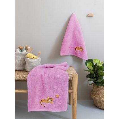 Kid's Towels Set 2pcs 40x70/70x140 Palamaiki Kids Bath Collection Panda 100% Cotton
