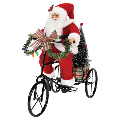 Decorative Santa on a Bicycle 42x22x40(h)cm TY62219