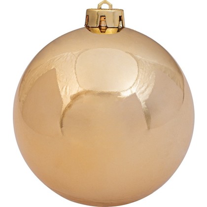 Gold Plastic Glitter Christmas Bauble 30cm 144174