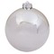 Ασημί Πλαστική Γυαλιστερή Χριστουγεννιάτικη Μπάλα 12cm 23706