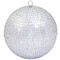 Silver Disco Plastic Christmas Bauble 20cm 23626
