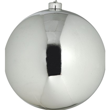 Ασημί Πλαστική Γυαλιστερή Χριστουγεννιάτικη Μπάλα 30cm 3331