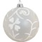 Λευκή Γυάλινη Χριστουγεννιάτικη Μπάλα 10cm BST 7156-2A