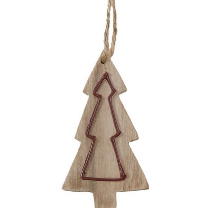 Wooden Christmas Ornament 5x9h)cm 176603