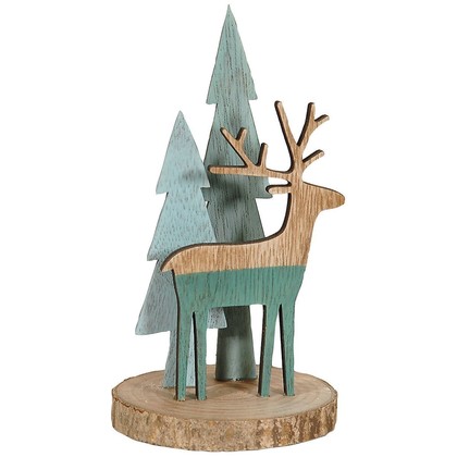 Wooden Decorative Reindeer 8x15(h)cm 16A91163