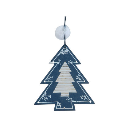 Ξύλινο Κρεμαστό Χριστουγεννιάτικο Στολίδι 9x10(h)cm 176367