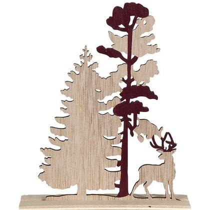 Ξύλινο Επιτραπέζιο Χριστουγεννιάτικο Στολίδι 15x19(h)cm 176531