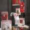 Σετ Χριστουγεννιάτικες Πετσέτες  2 Τεμαχίων 30x50 Rythmos Christmas Terry Gift Set Λευκό - Κόκκινο 100% Βαμβάκι