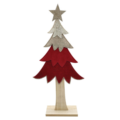 Πάνινο Επιτραπέζιο Χριστουγεννιάτικο Στολίδι 25x6x53(h)cm A56-221596