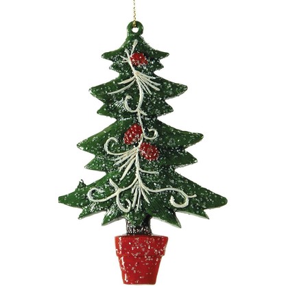 Clay Christmas Ornament 12x8(h)cm 165643