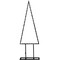 Μεταλλικό Φωτιζόμενο Χριστουγεννιάτικο Τρίγωνο Με 100 Led Φωτάκια Πολύχρωμου Φωτισμού 27x80(h)cm 60232