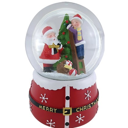Christmas Snowball Decoration with Music 10x10x15(h)cm AG21562