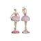 Resin Christmas Ballerina 2pcs. Set 10x10x25cm Inart 2-70-979-0058