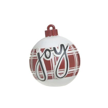 Χριστουγεννιάτικο Επιτραπέζιο Διακοσμητικό Μπάλα Resin 12x13x15cm Inart 2-70-944-0063