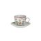 Porcelain Christmas Tea Set 6pcs. 14x8cm Inart 2-60-926-0015