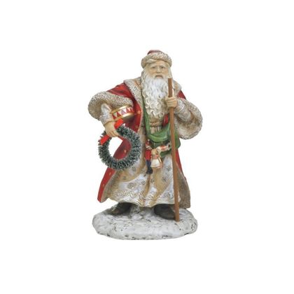 Χριστουγεννιάτικο Διακοσμητικό Άγιος Βασίλης Resin 16x14x25cm Inart 2-70-922-0092