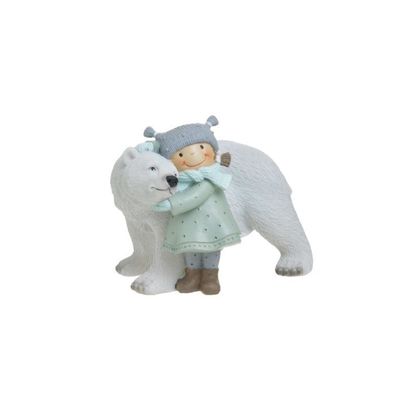 Χριστουγεννιάτικο Διακοσμητικό Αρκούδα με Παιδί Resin 14x11x12cm Inart 2-70-922-0097
