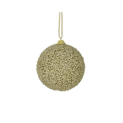Foam Χριστουγεννιάτικη Μπάλα Σετ 6τμχ. Χρυσή Φ8cm Inart 2-70-397-0010