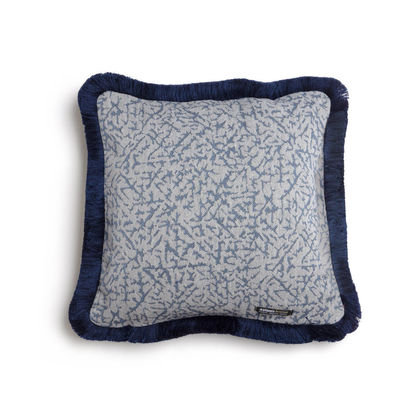 Decorative Pillowcase Trimming 60x60cm Jacquard Aslanis Home Athos Blue/ Gray 685481