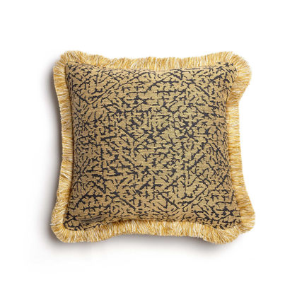 Decorative Pillowcase 45x45cm Jacquard Aslanis Home Athos Gold/ Gray 680153