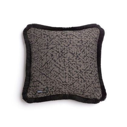 Decorative Pillowcase Trimming 60x60cm Jacquard Aslanis Home Athos Chocolate/ Black 685484