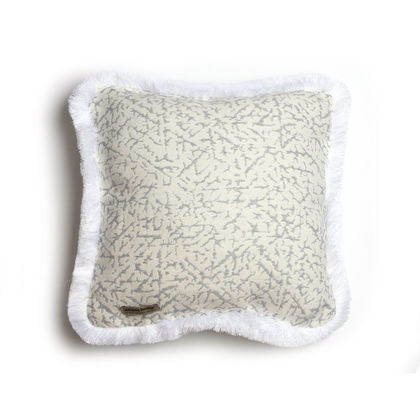 Decorative Pillowcase Trimming 60x60cm Jacquard Aslanis Home Athos Sugar/ Gray 685487