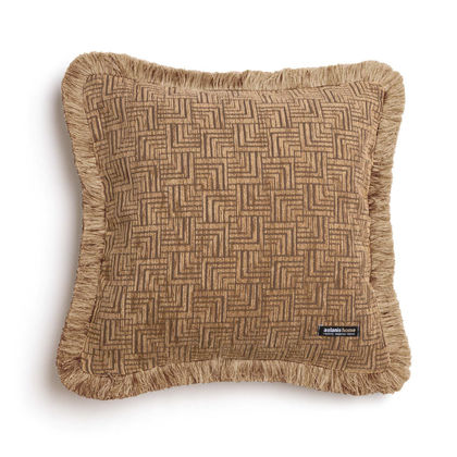 Decorative Pillowcase Trimming 60x60cm Chenille/ Jacquard Aslanis Home New Maze Cappuccino 688990