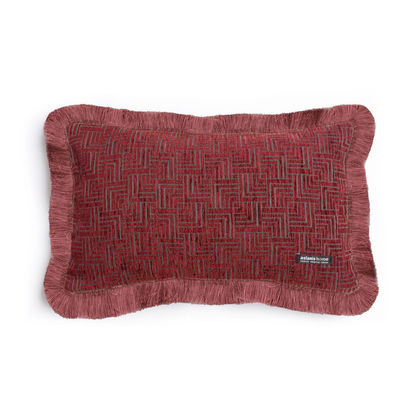 Decorative Pillowcase Trimming 30x50cm Chenille/ Jacquard Aslanis Home New Maze Bordeaux 688975